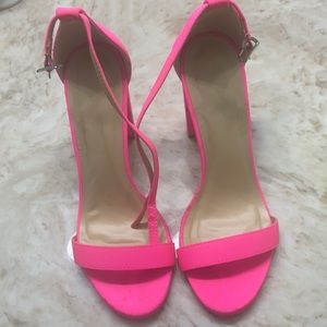 Hot Pink Wedge Heels